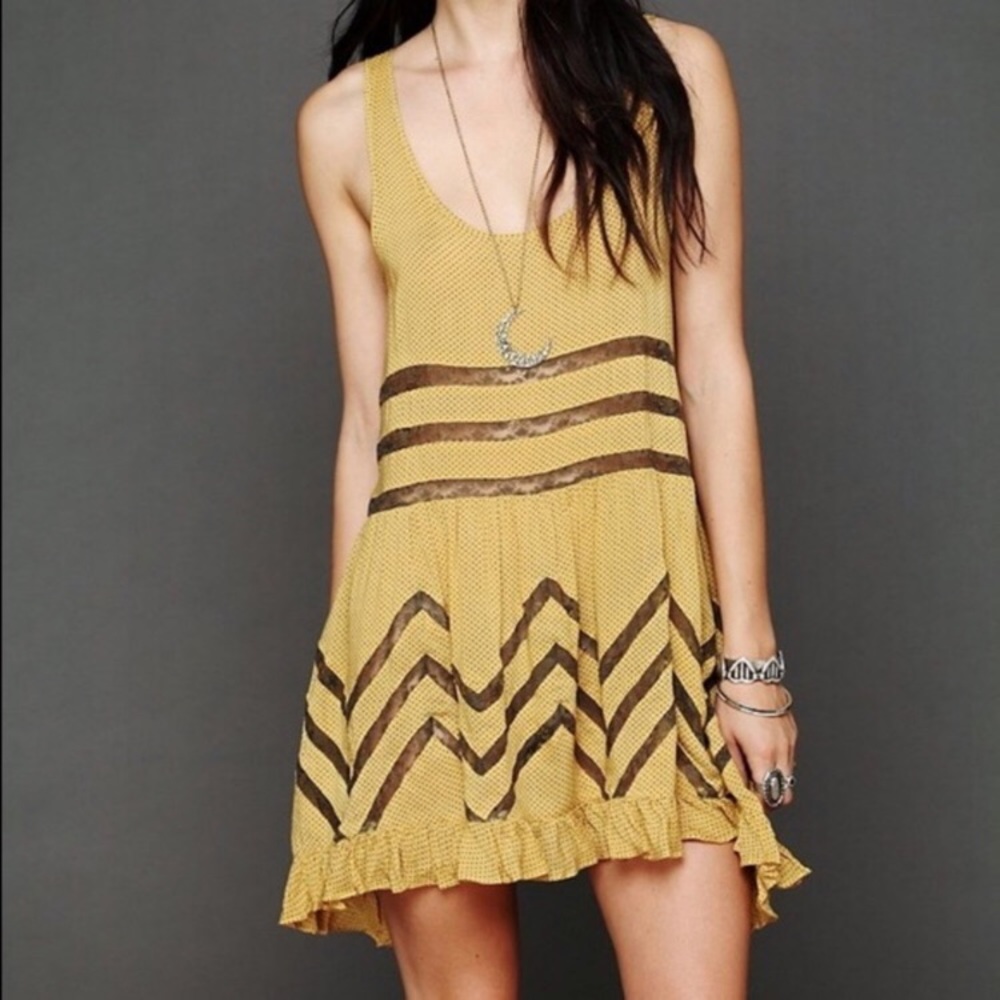 Free People Voile & Lace Trapeze Slip